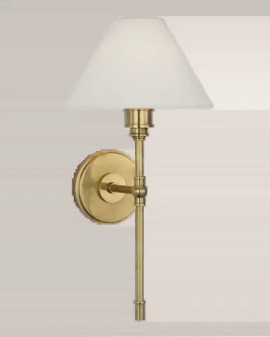 Visual Comfort Signature Parington Tail Sconce With Linen Shade by Chapman & Myers | Thumbnail 2 Visual Comfort Signature Parington Tail Sconce With Linen Shade by Chapman & Myers | Thumbnail 2