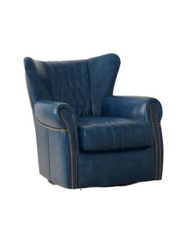 Sarreid Bugatti Leather Swivel Chair | Thumbnail 1 Sarreid Bugatti Leather Swivel Chair | Thumbnail 1
