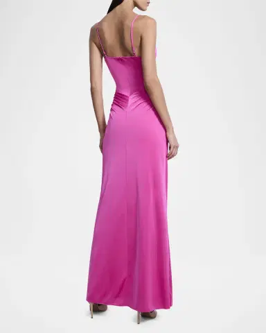 BCBGMAXAZRIA Sleeveless Cowl-Neck Draped Twist Gown | Thumbnail 3 BCBGMAXAZRIA Sleeveless Cowl-Neck Draped Twist Gown | Thumbnail 3