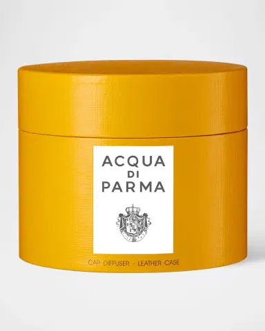 Acqua di Parma Dark Brown Leather and Azure Car Diffuser Case | Thumbnail 3 Acqua di Parma Dark Brown Leather and Azure Car Diffuser Case | Thumbnail 3