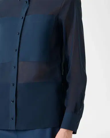 Akris Cotton Voile Button-Down Tunic Blouse | Thumbnail 5 Akris Cotton Voile Button-Down Tunic Blouse | Thumbnail 5