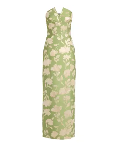 Aidan Mattox Strapless Metallic Jacquard Column Gown | Thumbnail 1 Aidan Mattox Strapless Metallic Jacquard Column Gown | Thumbnail 1
