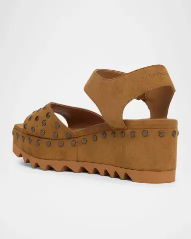 Stella McCartney 80mm Elyse Suede Wedge Sandals | Thumbnail 3 Stella McCartney 80mm Elyse Suede Wedge Sandals | Thumbnail 3