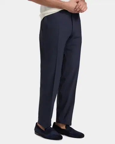 Canali Men's Wool Stretch Straight-Leg Trousers | Thumbnail 7 Canali Men's Wool Stretch Straight-Leg Trousers | Thumbnail 7