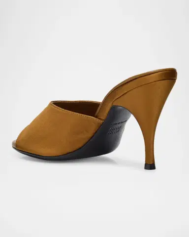 Miu Miu Embroidered Satin Sandals | Thumbnail 3 Miu Miu Embroidered Satin Sandals | Thumbnail 3