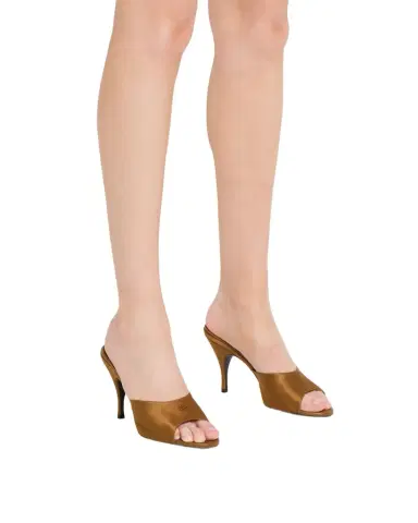 Miu Miu Embroidered Satin Sandals | Thumbnail 1 Miu Miu Embroidered Satin Sandals | Thumbnail 1