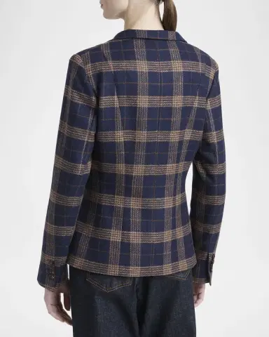 Kiton Plaid Single-Breasted Blazer | Thumbnail 3 Kiton Plaid Single-Breasted Blazer | Thumbnail 3