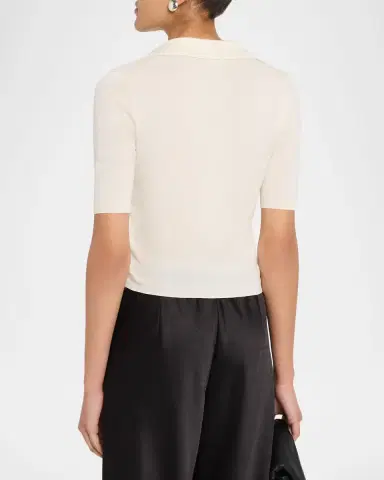 Vince Tipped Elbow-Sleeve Knit Top | Thumbnail 3 Vince Tipped Elbow-Sleeve Knit Top | Thumbnail 3