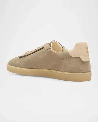 Brunello Cucinelli Men's Suede T-Toe Low-Top Sneakers | Thumbnail 4 Brunello Cucinelli Men's Suede T-Toe Low-Top Sneakers | Thumbnail 4