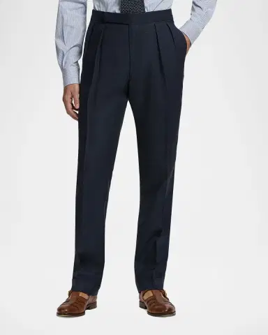 Ralph Lauren Purple Label Men's Gregory Hand-Tailored Plaid Trousers | Thumbnail 4 Ralph Lauren Purple Label Men's Gregory Hand-Tailored Plaid Trousers | Thumbnail 4