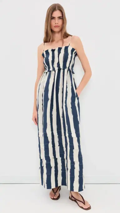 Hunter Bell Larkin Dress Lighthouse Stripe Navy | Thumbnail 2 Hunter Bell Larkin Dress Lighthouse Stripe Navy | Thumbnail 2