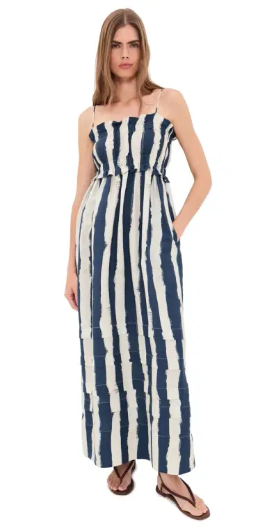 Hunter Bell Larkin Dress Lighthouse Stripe Navy | Thumbnail 1 Hunter Bell Larkin Dress Lighthouse Stripe Navy | Thumbnail 1