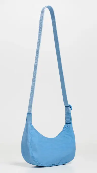 BAGGU Small Nylon Crescent Shoulder Bag Piscine | Thumbnail 4 BAGGU Small Nylon Crescent Shoulder Bag Piscine | Thumbnail 4