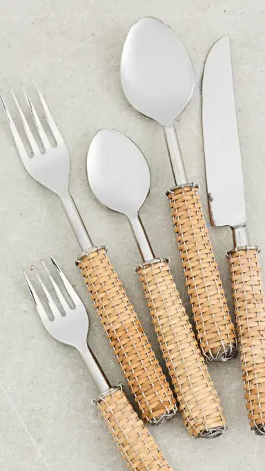 LES OTTOMANS Rattan Cutlery Set | Thumbnail 4 LES OTTOMANS Rattan Cutlery Set | Thumbnail 4