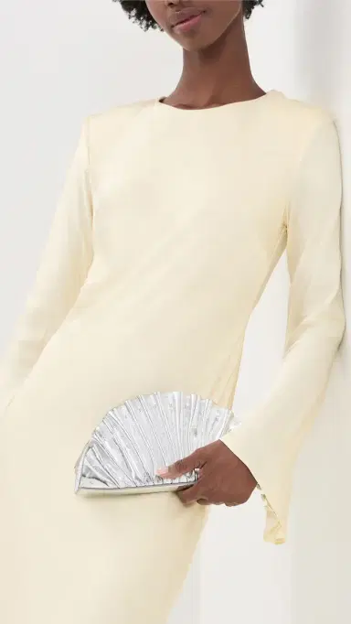 Cult Gaia Nala Mini Clutch Silver One Size | Thumbnail 3 Cult Gaia Nala Mini Clutch Silver One Size | Thumbnail 3