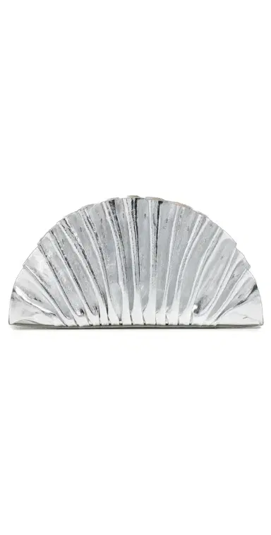 Cult Gaia Nala Mini Clutch Silver One Size | Thumbnail 1 Cult Gaia Nala Mini Clutch Silver One Size | Thumbnail 1