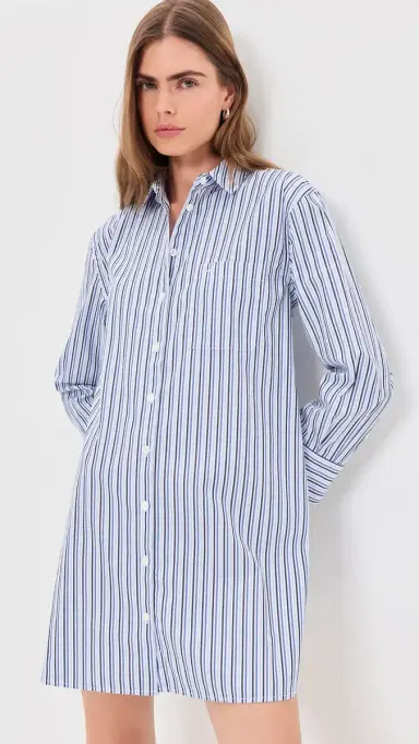 Alex Mill Kelly Shirt Dress Blue Multi tripe | Thumbnail 2 Alex Mill Kelly Shirt Dress Blue Multi tripe | Thumbnail 2