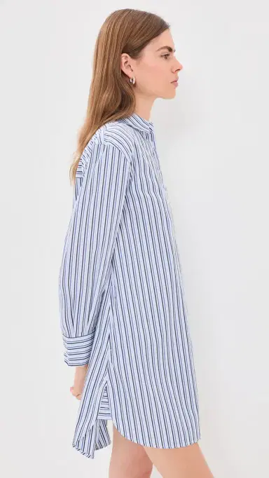 Alex Mill Kelly Shirt Dress Blue Multi tripe | Thumbnail 4 Alex Mill Kelly Shirt Dress Blue Multi tripe | Thumbnail 4