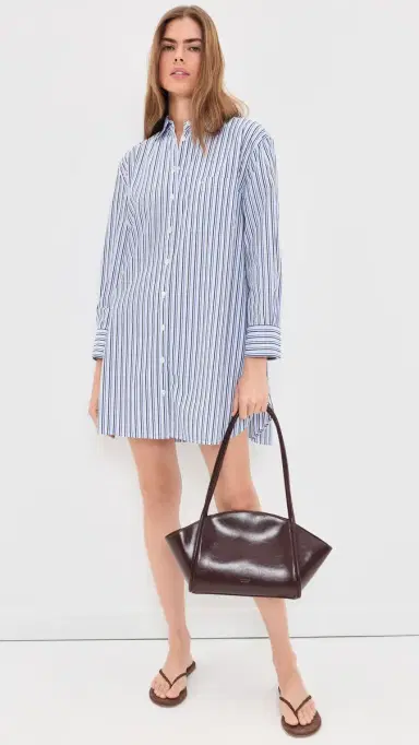 Alex Mill Kelly Shirt Dress Blue Multi tripe | Thumbnail 5 Alex Mill Kelly Shirt Dress Blue Multi tripe | Thumbnail 5