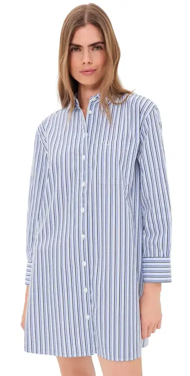 Alex Mill Kelly Shirt Dress Blue Multi tripe | Thumbnail 1 Alex Mill Kelly Shirt Dress Blue Multi tripe | Thumbnail 1