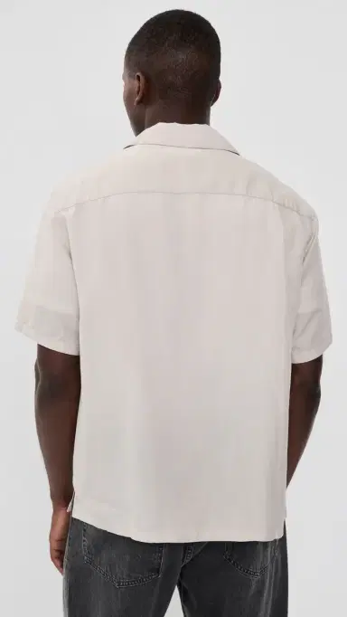 Madewell Short Sleeve Tencel Shirt Form Grey | Thumbnail 3 Madewell Short Sleeve Tencel Shirt Form Grey | Thumbnail 3
