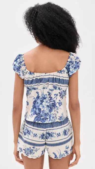Montce Blue Toile tripe Millie Top Blue Toile tripe | Thumbnail 3 Montce Blue Toile tripe Millie Top Blue Toile tripe | Thumbnail 3