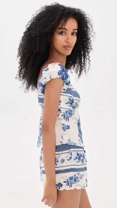 Montce Blue Toile tripe Millie Top Blue Toile tripe | Thumbnail 4 Montce Blue Toile tripe Millie Top Blue Toile tripe | Thumbnail 4