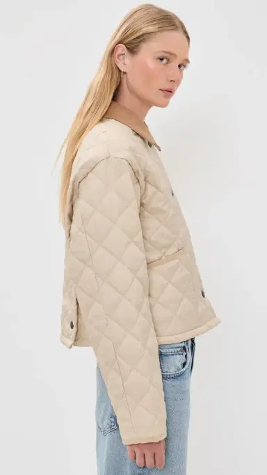 Denimist Faulkner Quilted Jacket ight Khaki Sand | Thumbnail 4 Denimist Faulkner Quilted Jacket ight Khaki Sand | Thumbnail 4