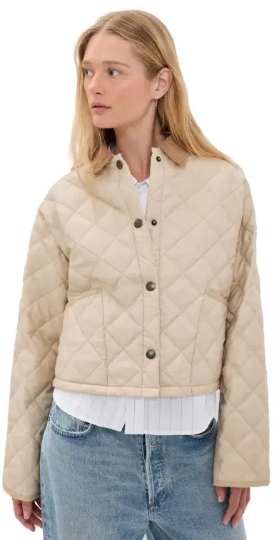 Denimist Faulkner Quilted Jacket ight Khaki Sand | Thumbnail 1 Denimist Faulkner Quilted Jacket ight Khaki Sand | Thumbnail 1