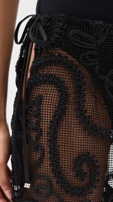 Ganni Embroidered Net Tie Trousers | Thumbnail 6 Ganni Embroidered Net Tie Trousers | Thumbnail 6