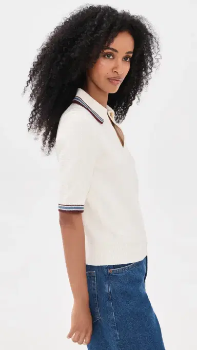 Veronica Beard Jean Quinelle Knit Polo | Thumbnail 4 Veronica Beard Jean Quinelle Knit Polo | Thumbnail 4