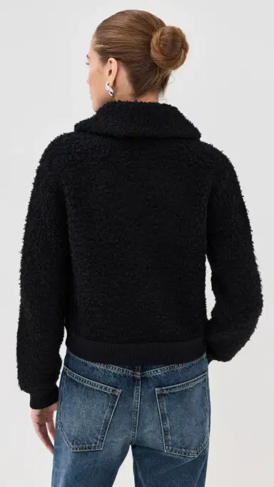 Sablyn Cody Collared herpa Zip Up Jacket Black | Thumbnail 3 Sablyn Cody Collared herpa Zip Up Jacket Black | Thumbnail 3