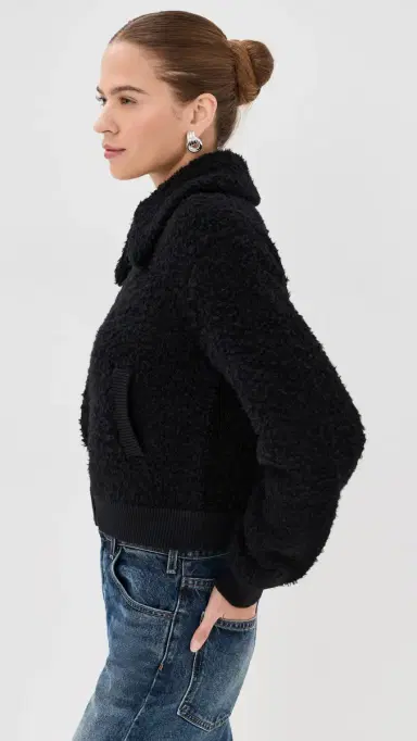 Sablyn Cody Collared herpa Zip Up Jacket Black | Thumbnail 4 Sablyn Cody Collared herpa Zip Up Jacket Black | Thumbnail 4