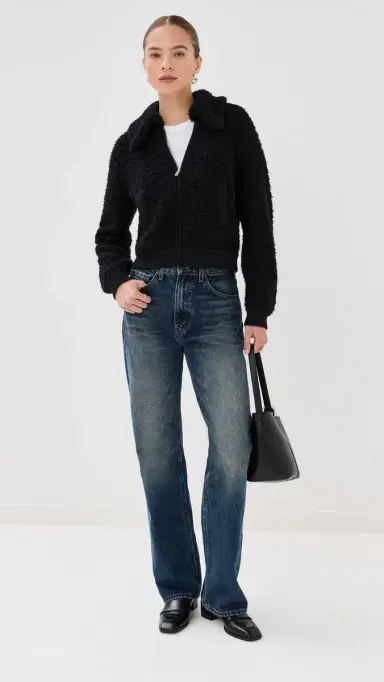 Sablyn Cody Collared herpa Zip Up Jacket Black | Thumbnail 5 Sablyn Cody Collared herpa Zip Up Jacket Black | Thumbnail 5