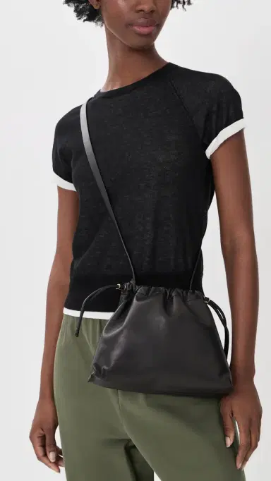 Vince Sarai Slouchy Crossbody Bag Black One Size | Thumbnail 4 Vince Sarai Slouchy Crossbody Bag Black One Size | Thumbnail 4