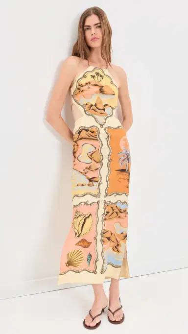 FARM Rio ouvenir Mixed carf Maxi Dress Rio ouvenir Mixed carf Multi | Thumbnail 2 FARM Rio ouvenir Mixed carf Maxi Dress Rio ouvenir Mixed carf Multi | Thumbnail 2