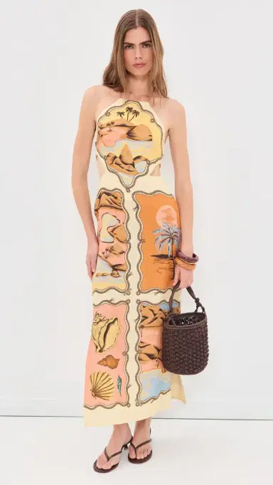 FARM Rio ouvenir Mixed carf Maxi Dress Rio ouvenir Mixed carf Multi | Thumbnail 5 FARM Rio ouvenir Mixed carf Maxi Dress Rio ouvenir Mixed carf Multi | Thumbnail 5