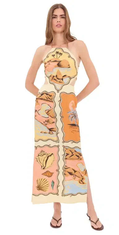 FARM Rio ouvenir Mixed carf Maxi Dress Rio ouvenir Mixed carf Multi | Thumbnail 1 FARM Rio ouvenir Mixed carf Maxi Dress Rio ouvenir Mixed carf Multi | Thumbnail 1