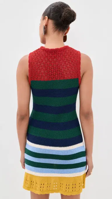 SIMONMILLER Yvonne Knit Mini Dress Brick Stripe Combo | Thumbnail 3 SIMONMILLER Yvonne Knit Mini Dress Brick Stripe Combo | Thumbnail 3