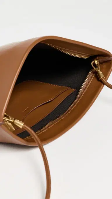 Vince Top Zip Pouch Saddle One Size | Thumbnail 6 Vince Top Zip Pouch Saddle One Size | Thumbnail 6