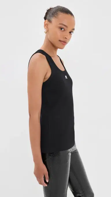 Courrèges 90's Rib Tank Top Black | Thumbnail 4 Courrèges 90's Rib Tank Top Black | Thumbnail 4