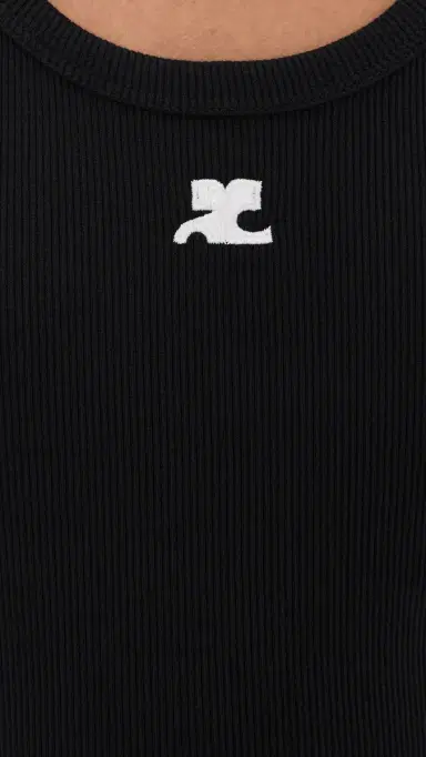 Courrèges 90's Rib Tank Top Black | Thumbnail 6 Courrèges 90's Rib Tank Top Black | Thumbnail 6