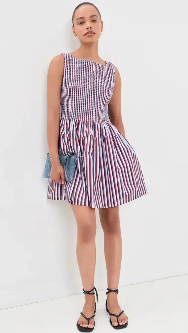Hill House Home The Cosima Mini Nap Dress Red/White/Blue Stripe | Thumbnail 5 Hill House Home The Cosima Mini Nap Dress Red/White/Blue Stripe | Thumbnail 5