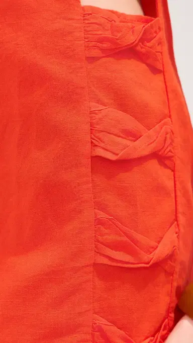 LE BOP Jane Linen Mini Dress Clam Bake | Thumbnail 6 LE BOP Jane Linen Mini Dress Clam Bake | Thumbnail 6