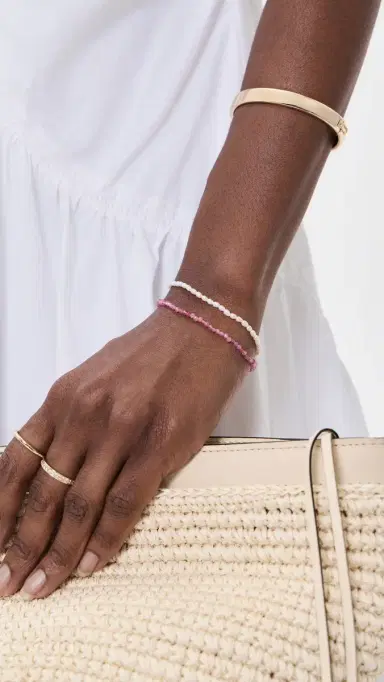 Ariel Gordon Jewelry Petite Pearl Beaded Bracelet Pearl/14k Gold One Size | Thumbnail 3 Ariel Gordon Jewelry Petite Pearl Beaded Bracelet Pearl/14k Gold One Size | Thumbnail 3