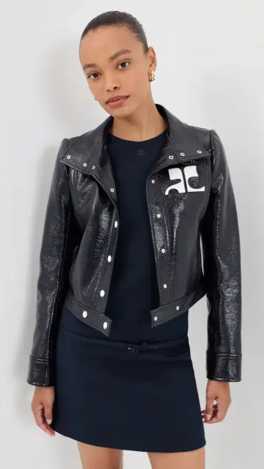 Courrèges Reedition Vinyl Jacket Navy 40 | Thumbnail 2 Courrèges Reedition Vinyl Jacket Navy 40 | Thumbnail 2