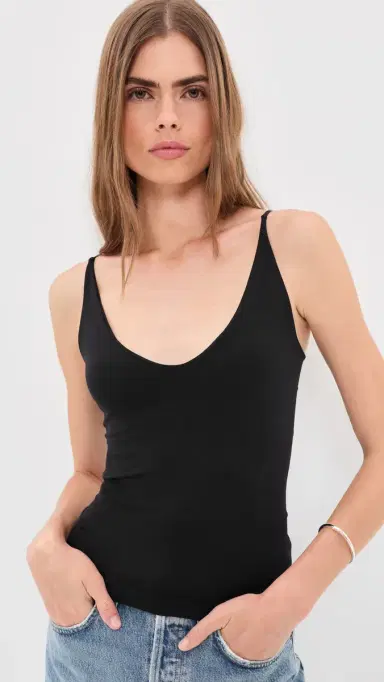 Free People Seamless V Neck Cami Black | Thumbnail 2 Free People Seamless V Neck Cami Black | Thumbnail 2