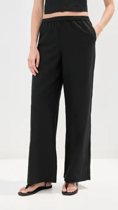LE BOP Margot inen Wide eg Pants Black | Thumbnail 2 LE BOP Margot inen Wide eg Pants Black | Thumbnail 2