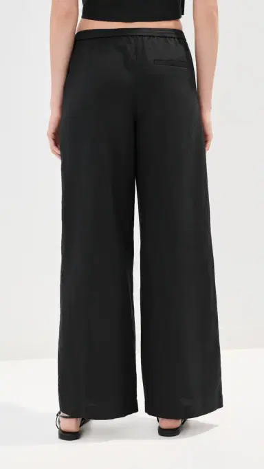 LE BOP Margot inen Wide eg Pants Black | Thumbnail 3 LE BOP Margot inen Wide eg Pants Black | Thumbnail 3