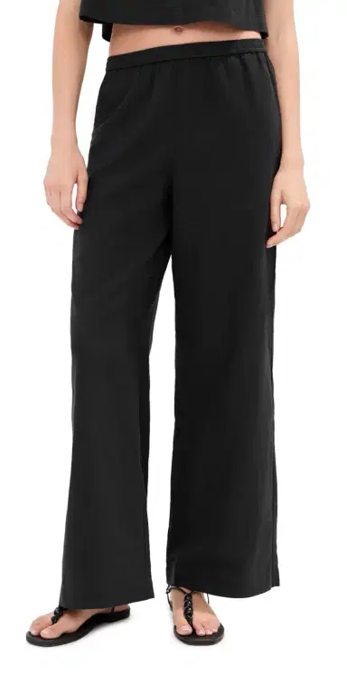 LE BOP Margot inen Wide eg Pants Black | Thumbnail 1 LE BOP Margot inen Wide eg Pants Black | Thumbnail 1
